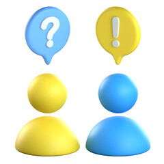 Offline Discussion Forum 3D Icon Colorful Style