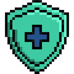 Health shield vector, symbolizing protection, immunity, and wellness. Ideal for medical apps, insurance services, or public health campaigns representing robust defense and well-being.