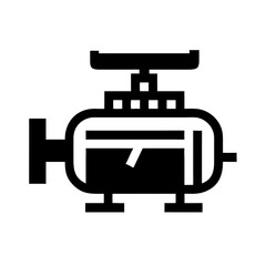 Obraz premium gas compressor icon in minimalist line art design