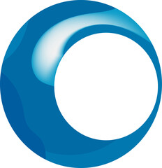abstract circle blue background