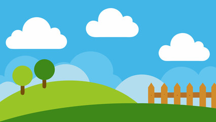 Obraz premium summer landscape with trees