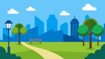 landscape with city