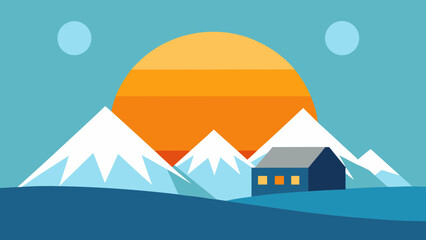 vector illustration of mountain landscape