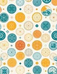 Geometric Background for Mid-Autumn Festival and Chinese New Year
