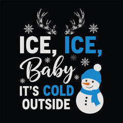 Cozy Winter Vibes - Hand Lettered Snowy Typography T-Shirt Design