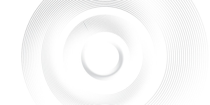Abstract background with grey gradient circle ring. Spiral sound wave rhythm line dynamic shape. abstract background, Vector illustration design for presentation, banner, cover, poster, texture Etc.
