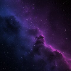 Fototapeta premium Fantasy Nebula Space Background with Glowing Stars and Clouds
