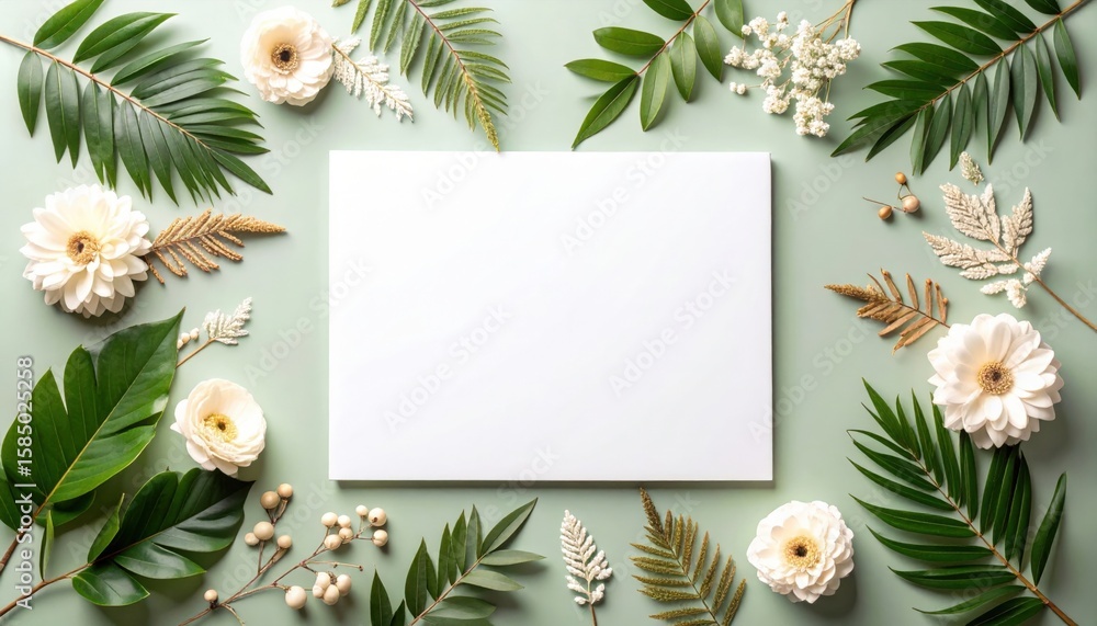 Poster creating beautiful floral arrangements on a blank canvas indoor studio art creation serene environme
