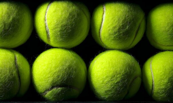 background wallpaper: two parallel lines of tennis balls
