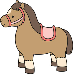A vector image of a cute pony character
