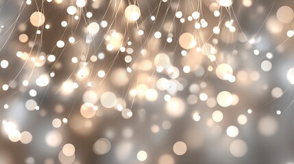 Abstract vector bokeh background with festive white defocused lights and soft glowing blur for elegant celebration or holiday design