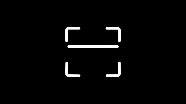 QR code scanner icon. Barcode and quick response code scanning frame with green screen background. Vector Illustration