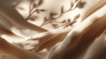 Sensual female figure on dark silk satin background