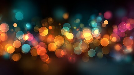 Soft glowing bokeh light background with abstract defocused sparkles and dreamy pastel tones for elegant design, festive decoration, or tranquil visual atmosphere