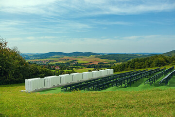 solarfield with battery storage