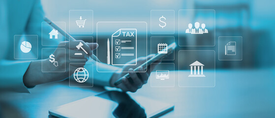 Digital Tax Filing and Financial Management Interface in Modern Business Environment.