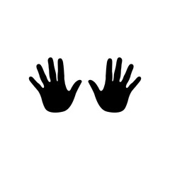 two hands isolated on white