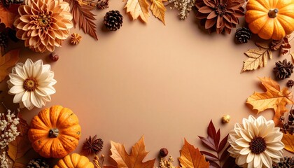 Harvest festival celebration with pumpkins and autumn leaves cozy indoor setting autumn photography warm natural colors