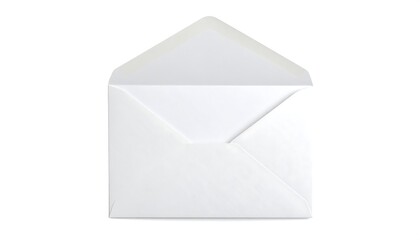 Blank white envelope open