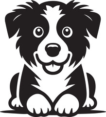 Border Collie Dog Vector – Silhouette 
