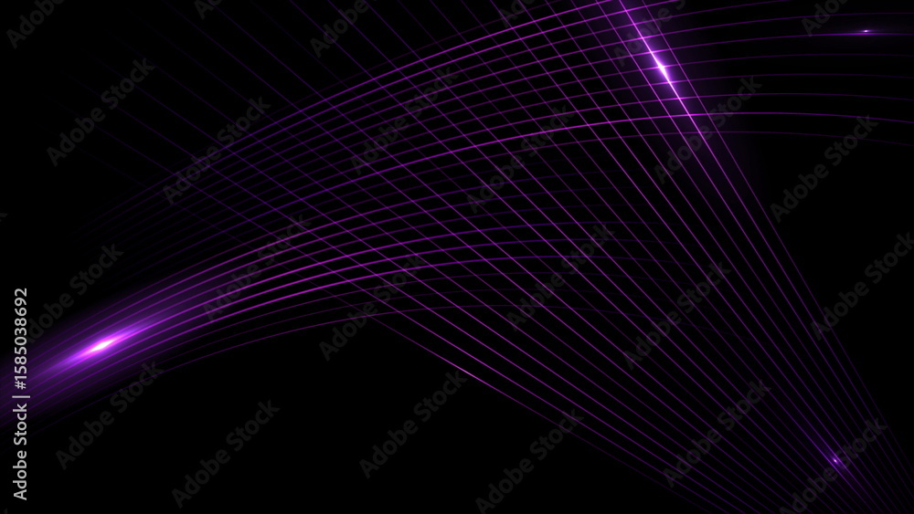 Poster glow violet minimal lines abstract futuristic tech background