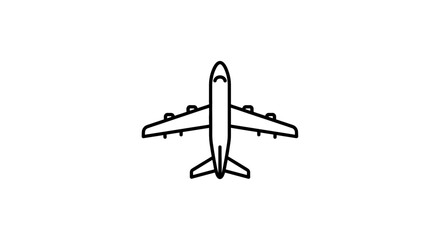 Airplane Vector Icon | Plane, travel, flight, transportation, aircraft, jet, aviation, tourism, air, transport, design, vehicle