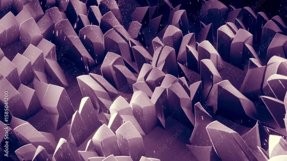 Poster abstract geometric surface like landscape or terrain, extrude or displace 3d noise. loop 4k. abstrac