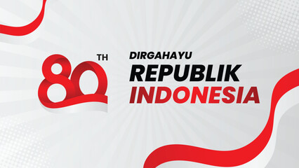 Banner 80th indonesia independence day