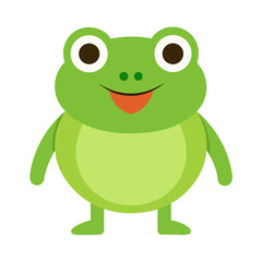 Fototapeta premium Minimal Frog Vector Transparent PNG with White Background