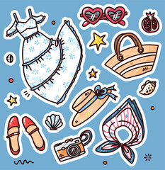 vector summer elemnts