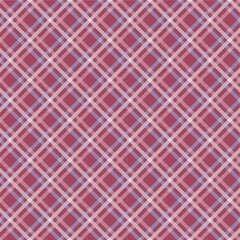 Plaid Fabric Texture Burgundy, Lavender and White Diagonal Weave