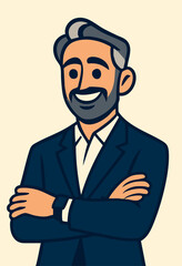 A business man illustration for poster, presentations or white papers