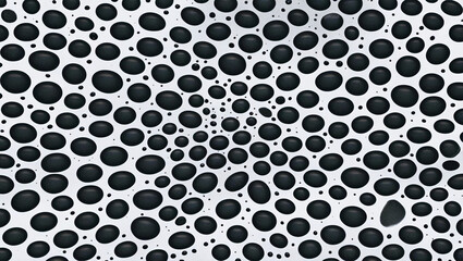 Vibrant Black Polka Dot Pattern Background, Bold Moody Polka Dot Abstract Backdrop, Minimalist Black and White Dotted Background, generative ai