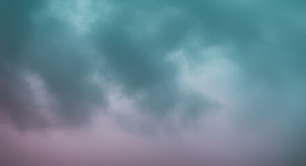 Obraz premium Moody teal and purple clouds create an abstract skyscape, perfect for background texture and atmospheric concepts.