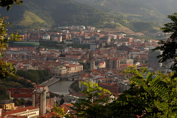 View of Bilbao from a hill