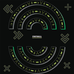 Neon Minimalist American Football Abstract Background for Sport Poster and Digital Banner