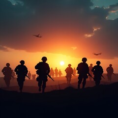 Group of people enjoying sunset on the beachGroup of people enjoying sunset on the beach