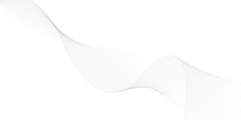 Design elements. Wave of many gray lines. Abstract wavy stripes on white background isolated. Creative line art. Vector illustration EPS 10.
