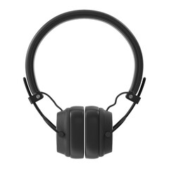 Elegant Black Headphones Displayed in a Clean Top-Down Perspective