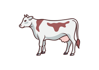 Cow Vector, Cow Icon Illustration