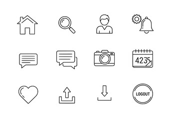 Business and Finance Icon Set with Web and Communication Symbols
