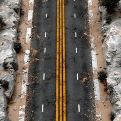  Road markings on asphalt road surface markings © Karen
