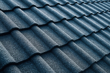 Textured Dark Blue Roof Tiles: Architectural Background