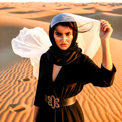 arab woman in the desert