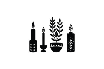 vector illustration of a candle