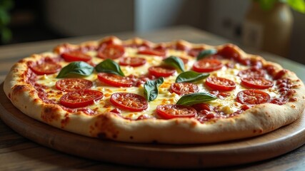 Eine Pizza in Nahaufnahme