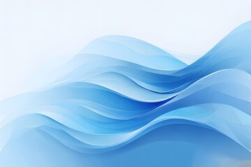 Obraz premium ia generated. Abstract design of blue waves with fluid movement, ideal for backgrounds, graphic projects, and marine decoration. 