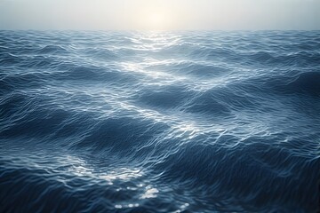 Fototapeta premium ia generated. Abstract design of blue waves with artistic texture, perfect for backgrounds, covers, and marine-themed decoration. 