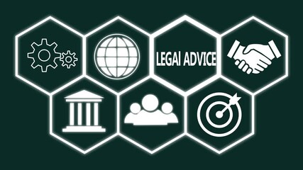 Businessman pressing a legal advice concept