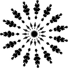 A beautiful set of floral silhouettes, including black vector illustrations of flowers, leaves, and butterfly ornaments for decoration